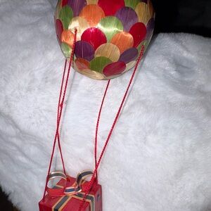 Vintage unique veneer wood Colorful Hot Air Balloon Ornament